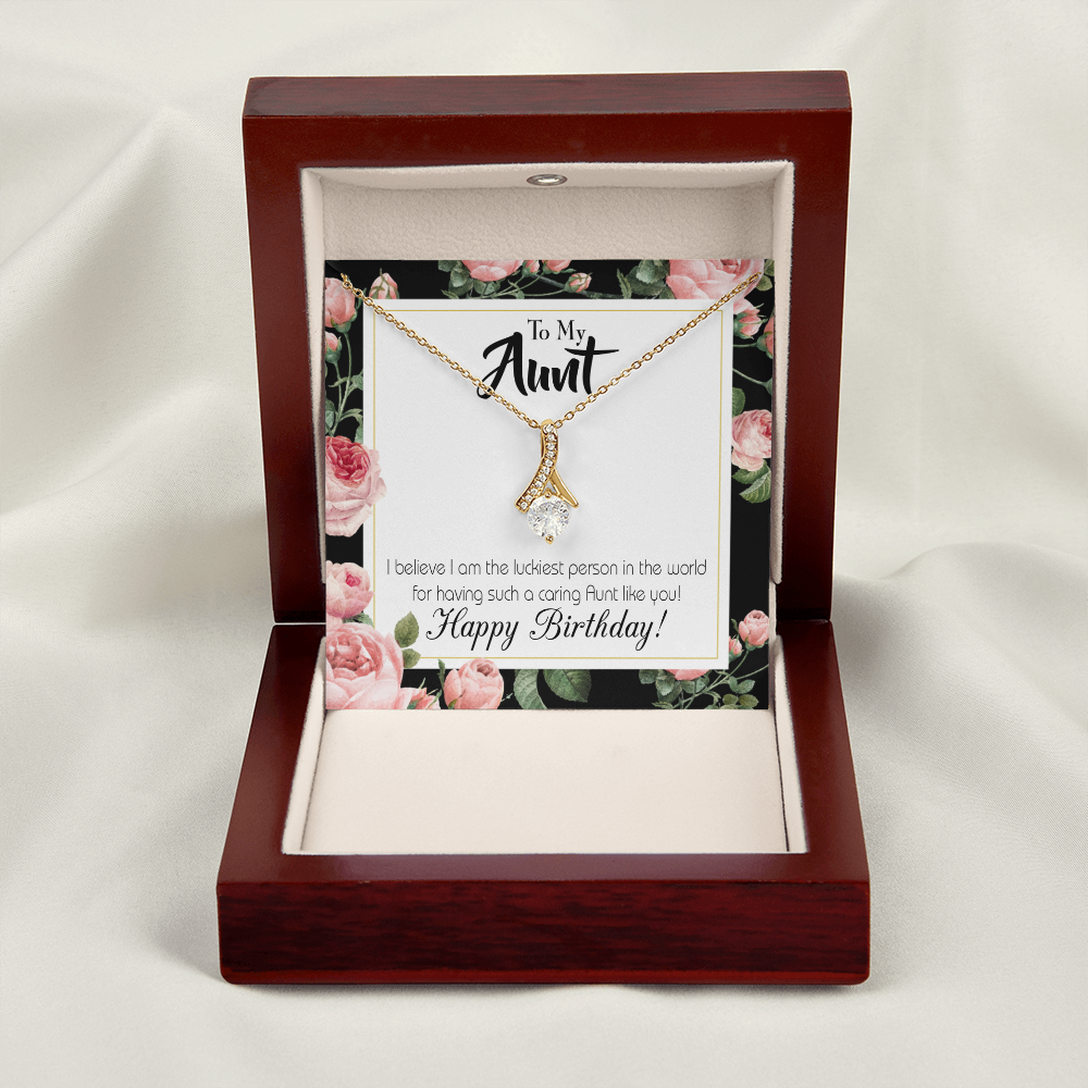 To My Granddaughter To My Aunt Like You Alluring Ribbon Necklace Message Card-Express Your Love Gifts