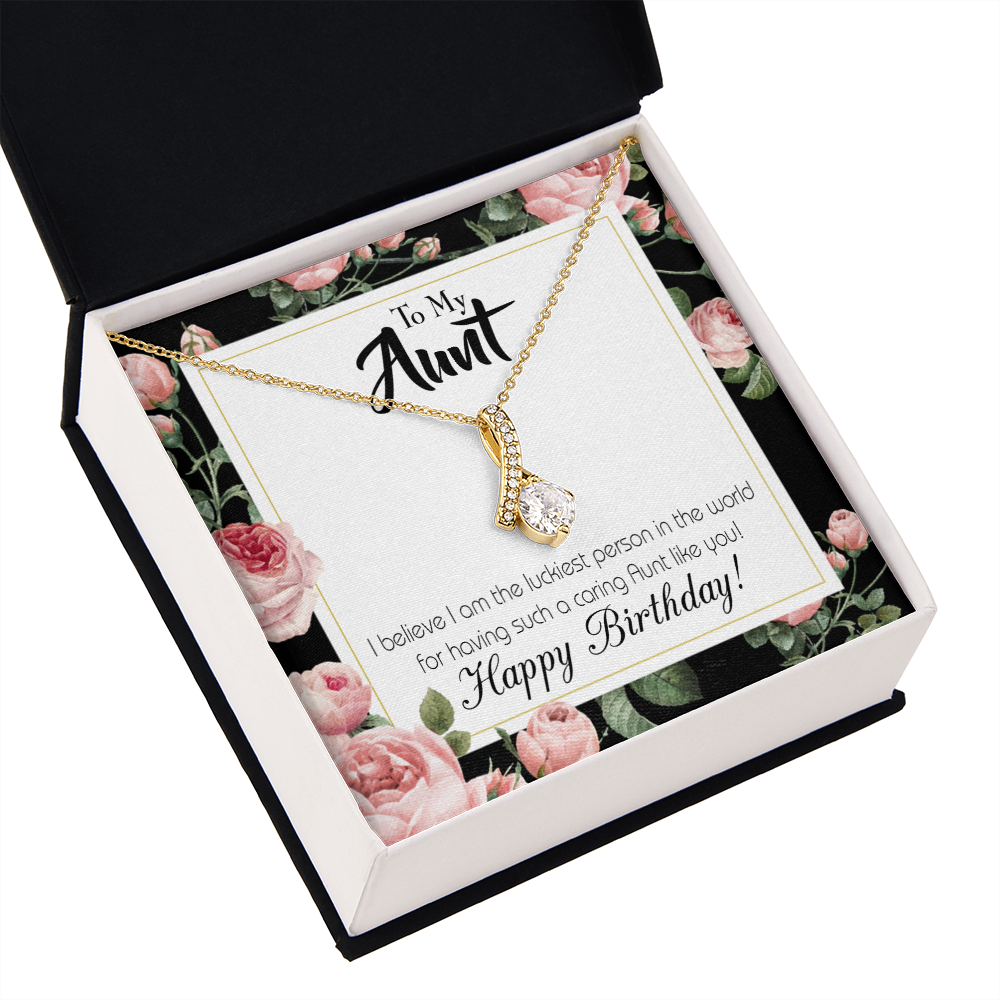 To My Granddaughter To My Aunt Like You Alluring Ribbon Necklace Message Card-Express Your Love Gifts