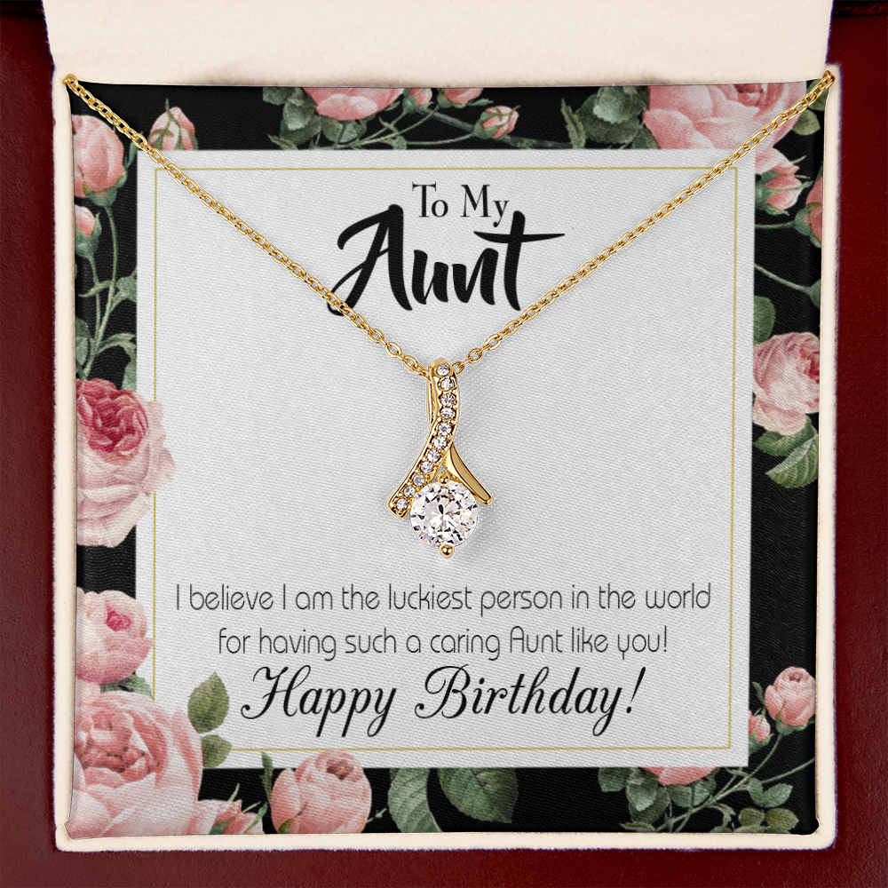 To My Granddaughter To My Aunt Like You Alluring Ribbon Necklace Message Card-Express Your Love Gifts