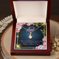 To My Granddaughter To My Aunt Luckiest Aunt Alluring Ribbon Necklace Message Card-Express Your Love Gifts