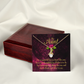 To My Granddaughter To My Aunt So Grateful Alluring Ribbon Necklace Message Card-Express Your Love Gifts