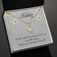To My Granddaughter To My Aunt Thank You Auntie Alluring Ribbon Necklace Message Card-Express Your Love Gifts