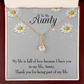 To My Granddaughter To My Aunt Thank You Auntie Alluring Ribbon Necklace Message Card-Express Your Love Gifts