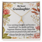 To My Granddaughter We're Proud of You Granddaughter Necklace Alluring Ribbon Necklace Message Card-Express Your Love Gifts