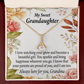To My Granddaughter We're Proud of You Granddaughter Necklace Alluring Ribbon Necklace Message Card-Express Your Love Gifts