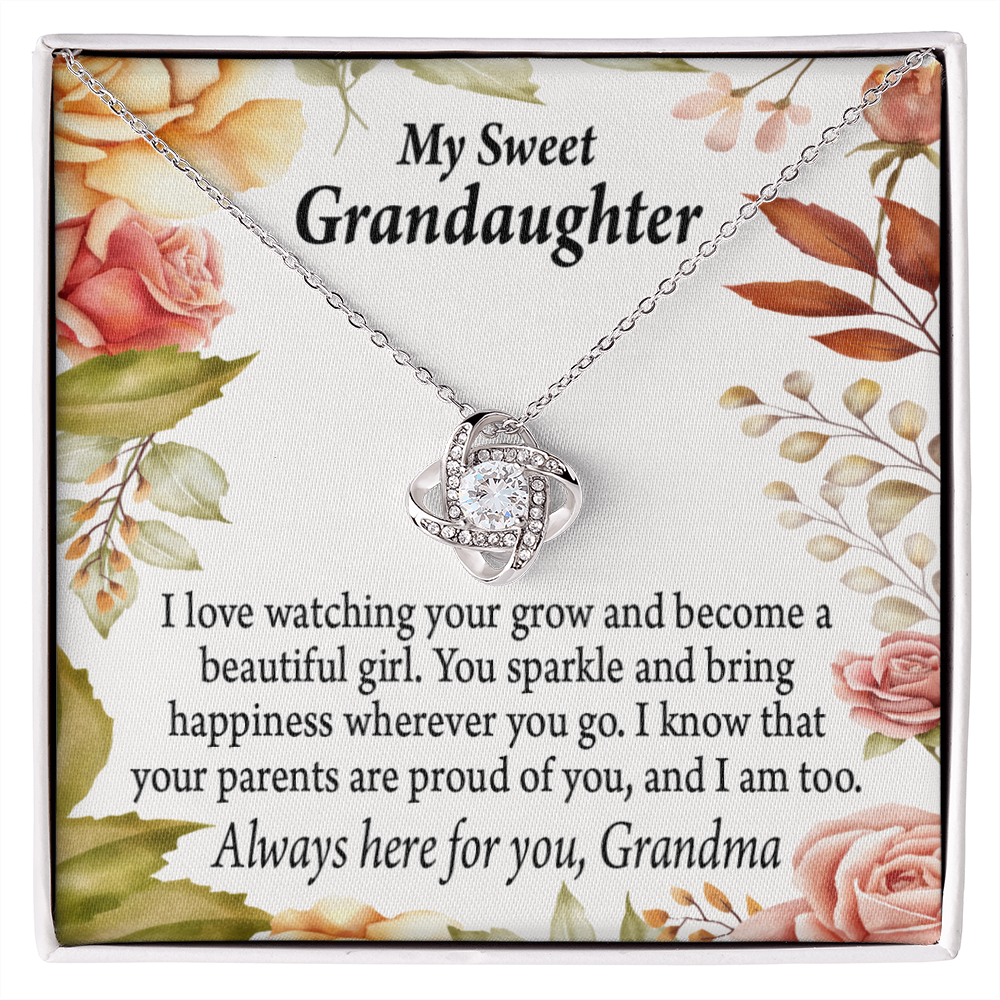 To My Granddaughter We're Proud of You Necklace Infinity Knot Necklace Message Card-Express Your Love Gifts