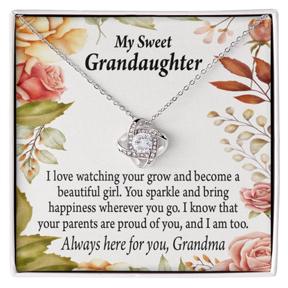 To My Granddaughter We're Proud of You Necklace Infinity Knot Necklace Message Card-Express Your Love Gifts