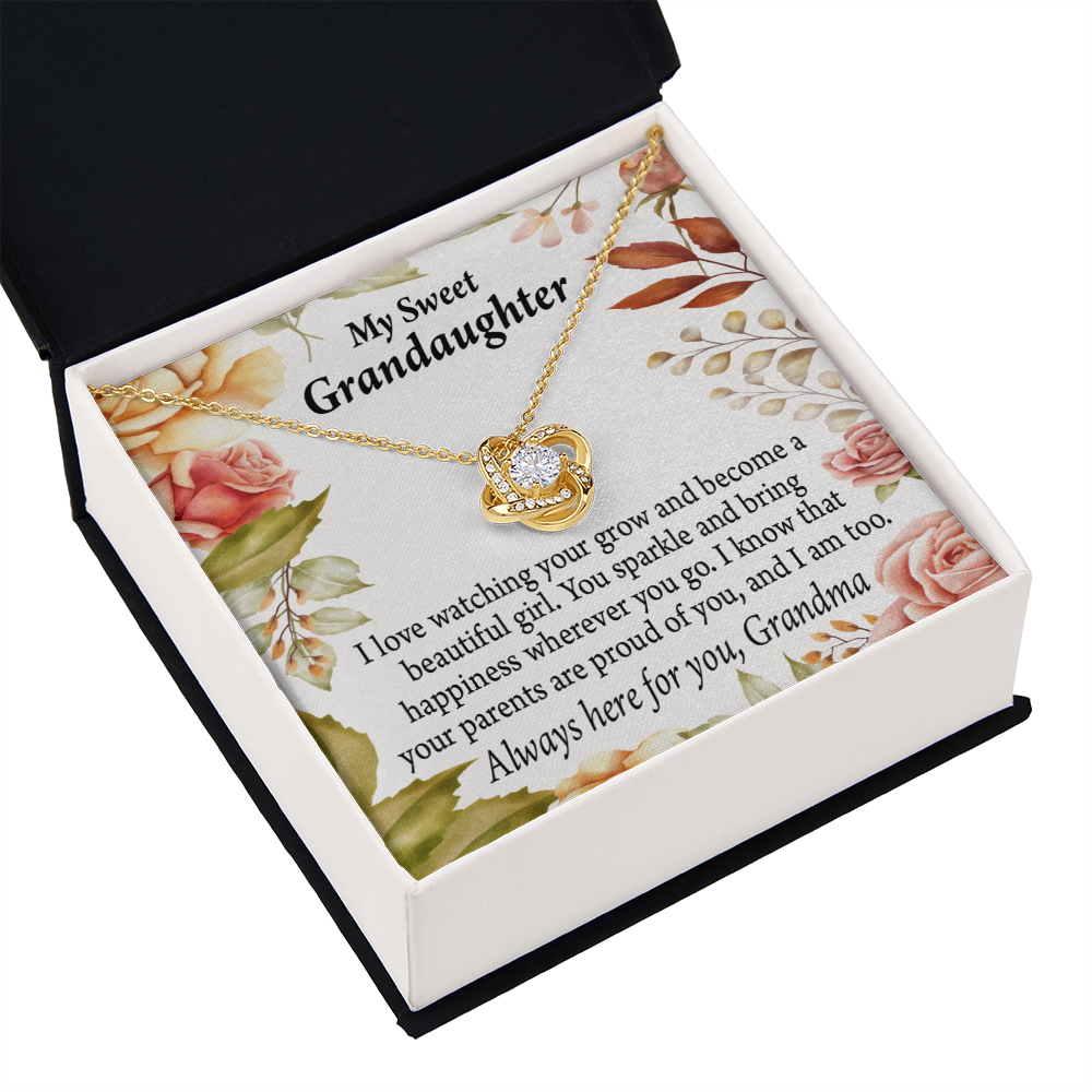 To My Granddaughter We're Proud of You Necklace Infinity Knot Necklace Message Card-Express Your Love Gifts