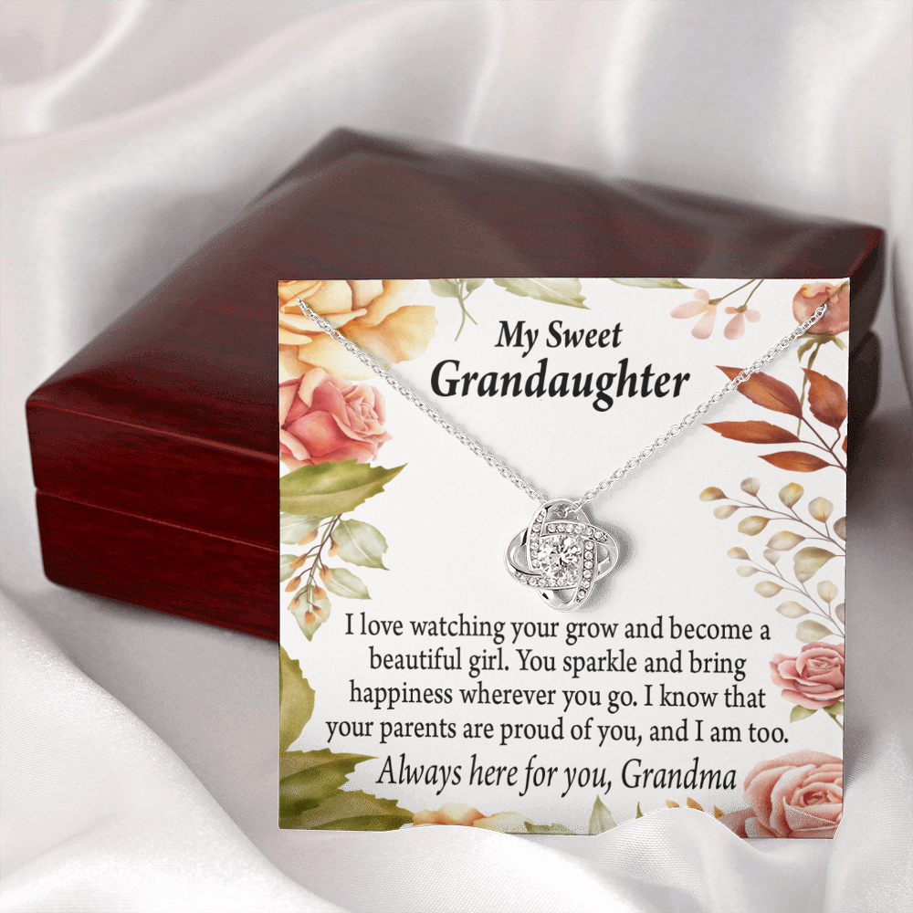 To My Granddaughter We're Proud of You Necklace Infinity Knot Necklace Message Card-Express Your Love Gifts