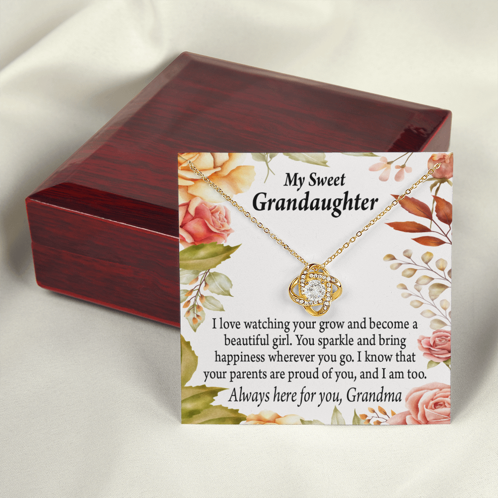 To My Granddaughter We're Proud of You Necklace Infinity Knot Necklace Message Card-Express Your Love Gifts