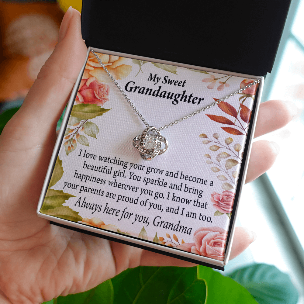 To My Granddaughter We're Proud of You Necklace Infinity Knot Necklace Message Card-Express Your Love Gifts