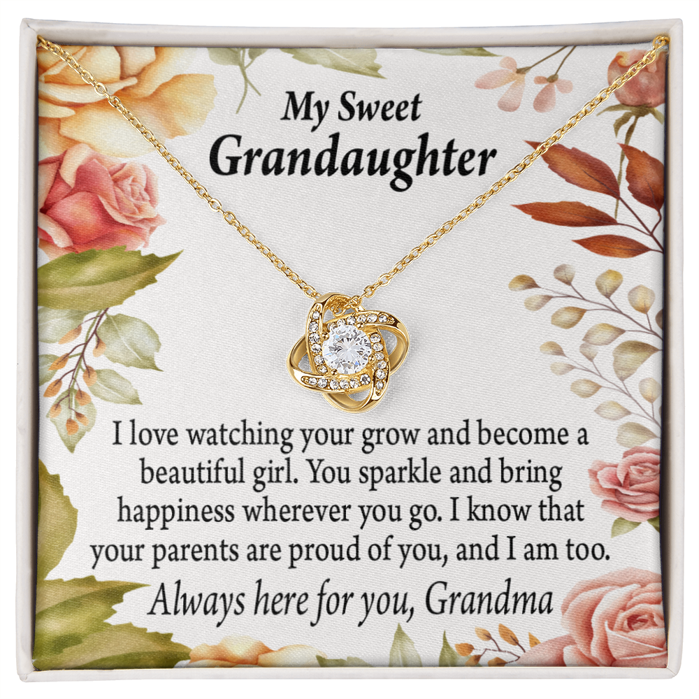 To My Granddaughter We're Proud of You Necklace Infinity Knot Necklace Message Card-Express Your Love Gifts