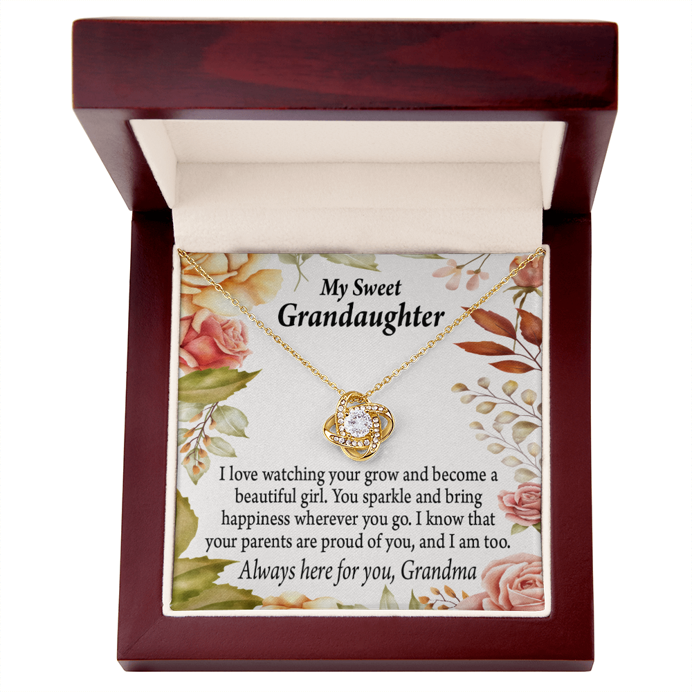 To My Granddaughter We're Proud of You Necklace Infinity Knot Necklace Message Card-Express Your Love Gifts