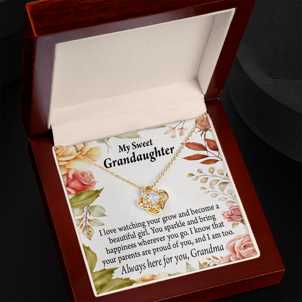 To My Granddaughter We're Proud of You Necklace Infinity Knot Necklace Message Card-Express Your Love Gifts