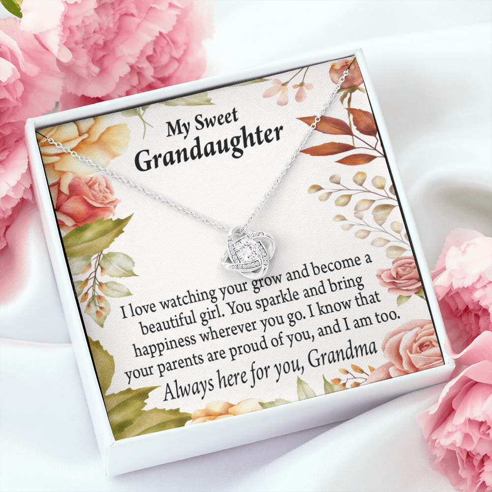 To My Granddaughter We're Proud of You Necklace Infinity Knot Necklace Message Card-Express Your Love Gifts