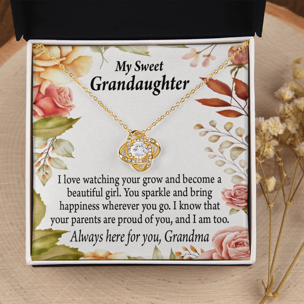 To My Granddaughter We're Proud of You Necklace Infinity Knot Necklace Message Card-Express Your Love Gifts