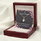 To My Granddaughter Wherever Life Alluring Ribbon Necklace Message Card-Express Your Love Gifts