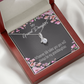 To My Granddaughter Wherever Life Alluring Ribbon Necklace Message Card-Express Your Love Gifts