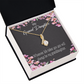 To My Granddaughter Wherever Life Alluring Ribbon Necklace Message Card-Express Your Love Gifts