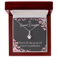 To My Granddaughter Wherever Life Alluring Ribbon Necklace Message Card-Express Your Love Gifts
