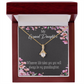 To My Granddaughter Wherever Life Alluring Ribbon Necklace Message Card-Express Your Love Gifts