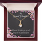 To My Granddaughter Wherever Life Alluring Ribbon Necklace Message Card-Express Your Love Gifts