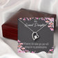 To My Granddaughter Wherever Life Takes You Forever Necklace w Message Card-Express Your Love Gifts