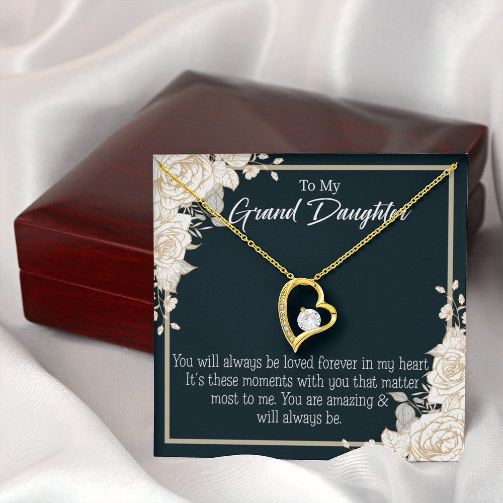 To My Granddaughter You Are Amazing Forever Necklace w Message Card-Express Your Love Gifts