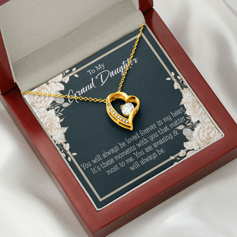 To My Granddaughter You Are Amazing Forever Necklace w Message Card-Express Your Love Gifts