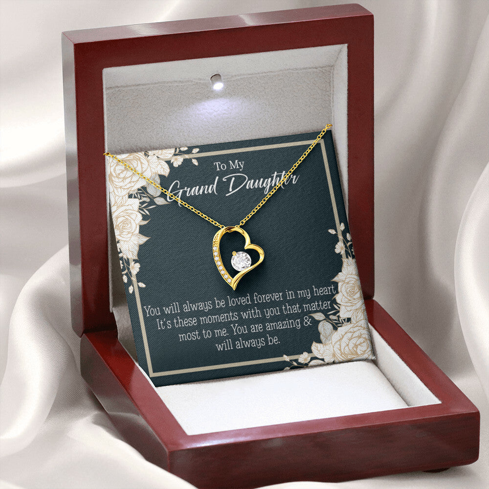 To My Granddaughter You Are Amazing Forever Necklace w Message Card-Express Your Love Gifts