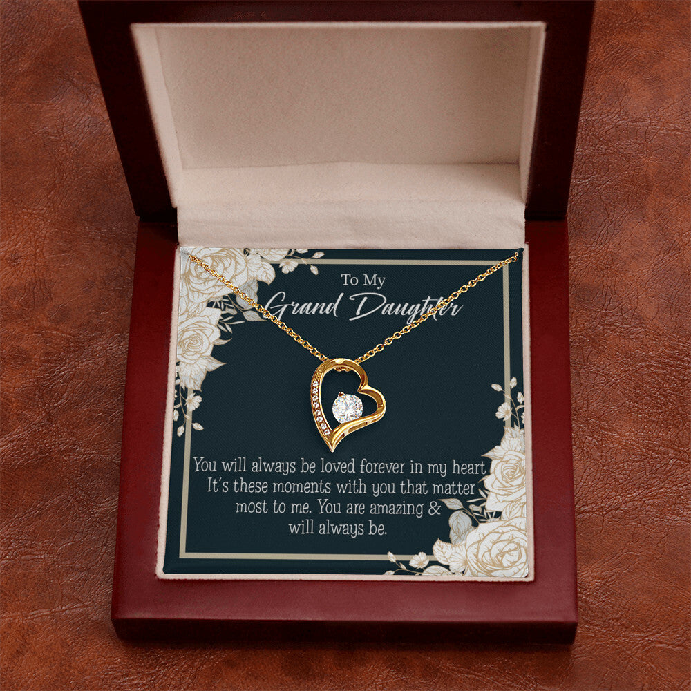 To My Granddaughter You Are Amazing Forever Necklace w Message Card-Express Your Love Gifts