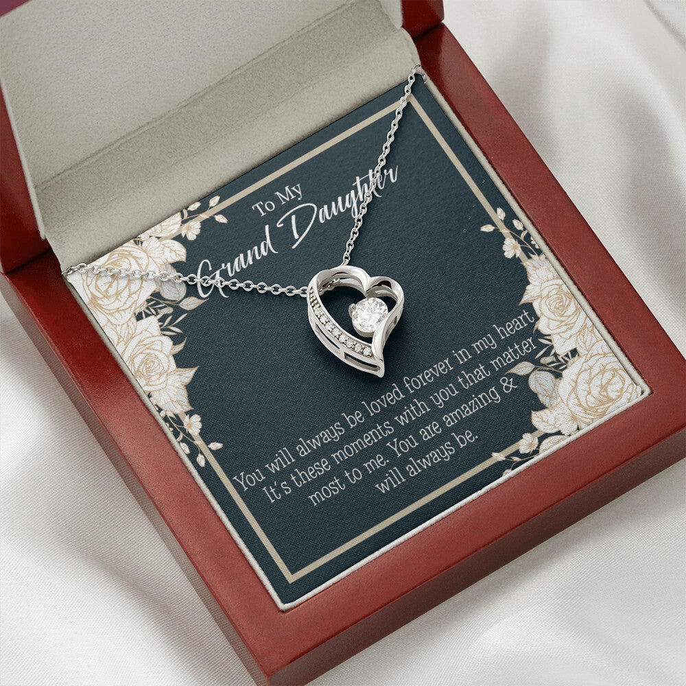 To My Granddaughter You Are Amazing Forever Necklace w Message Card-Express Your Love Gifts