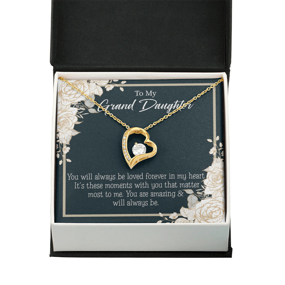 To My Granddaughter You Are Amazing Forever Necklace w Message Card-Express Your Love Gifts