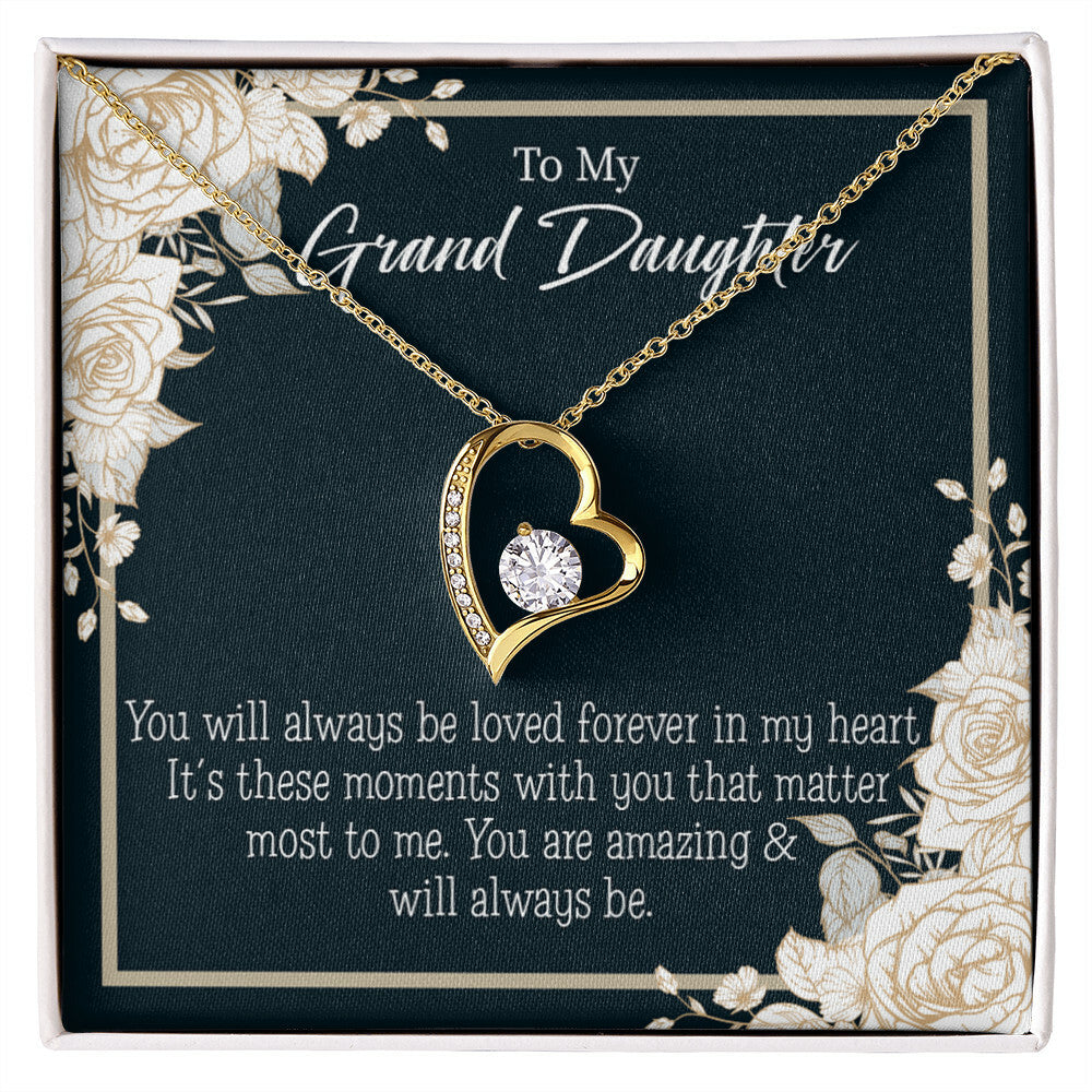 To My Granddaughter You Are Amazing Forever Necklace w Message Card-Express Your Love Gifts