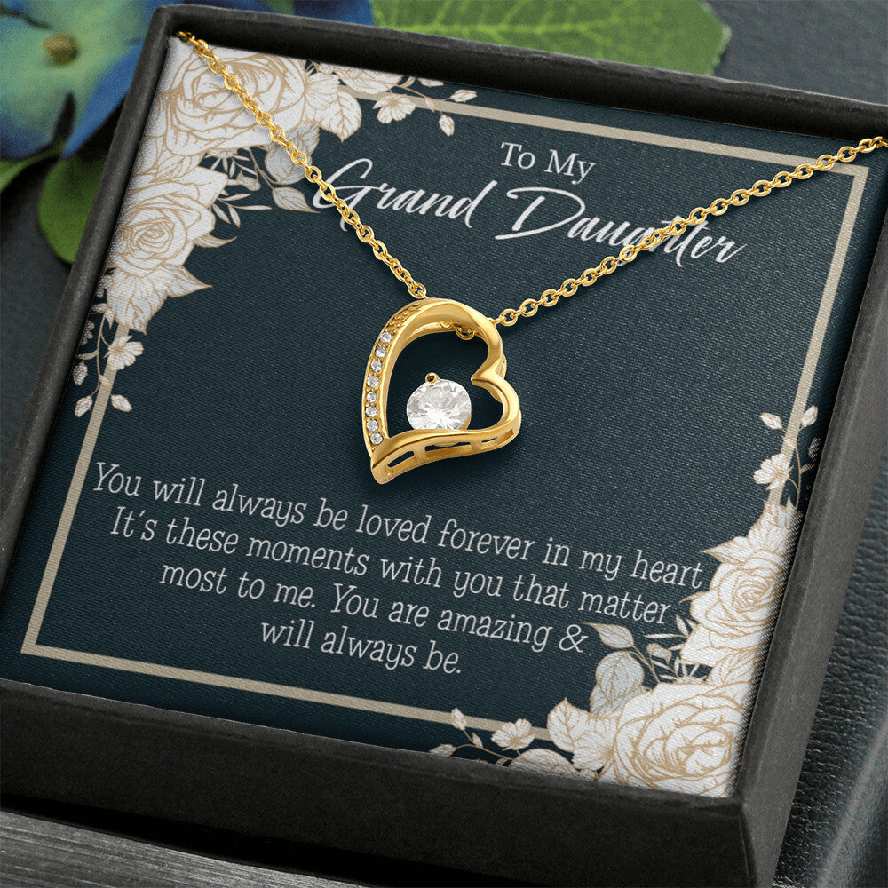 To My Granddaughter You Are Amazing Forever Necklace w Message Card-Express Your Love Gifts