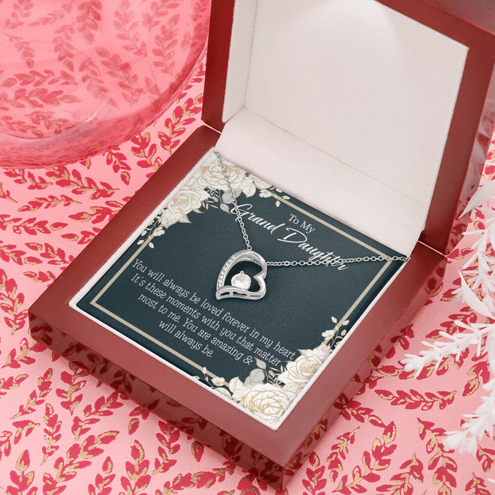 To My Granddaughter You Are Amazing Forever Necklace w Message Card-Express Your Love Gifts