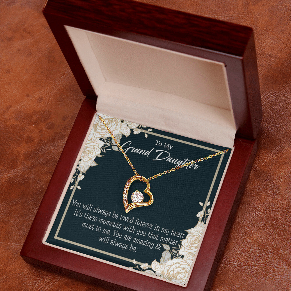 To My Granddaughter You Are Amazing Forever Necklace w Message Card-Express Your Love Gifts