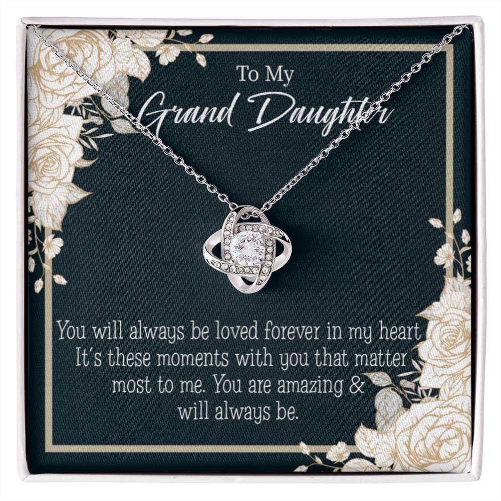 To My Granddaughter You are Amazing Infinity Knot Necklace Message Card-Express Your Love Gifts
