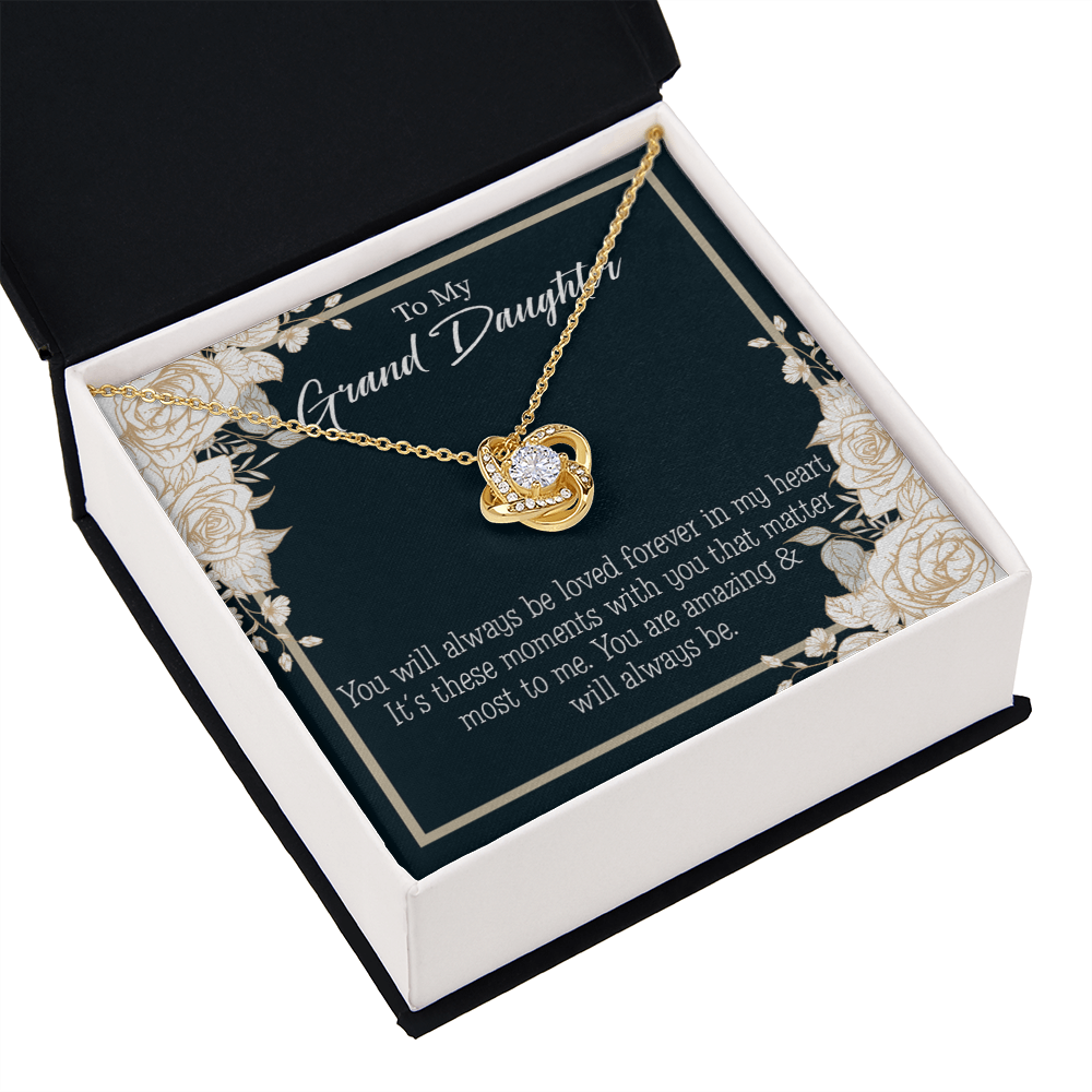 To My Granddaughter You are Amazing Infinity Knot Necklace Message Card-Express Your Love Gifts