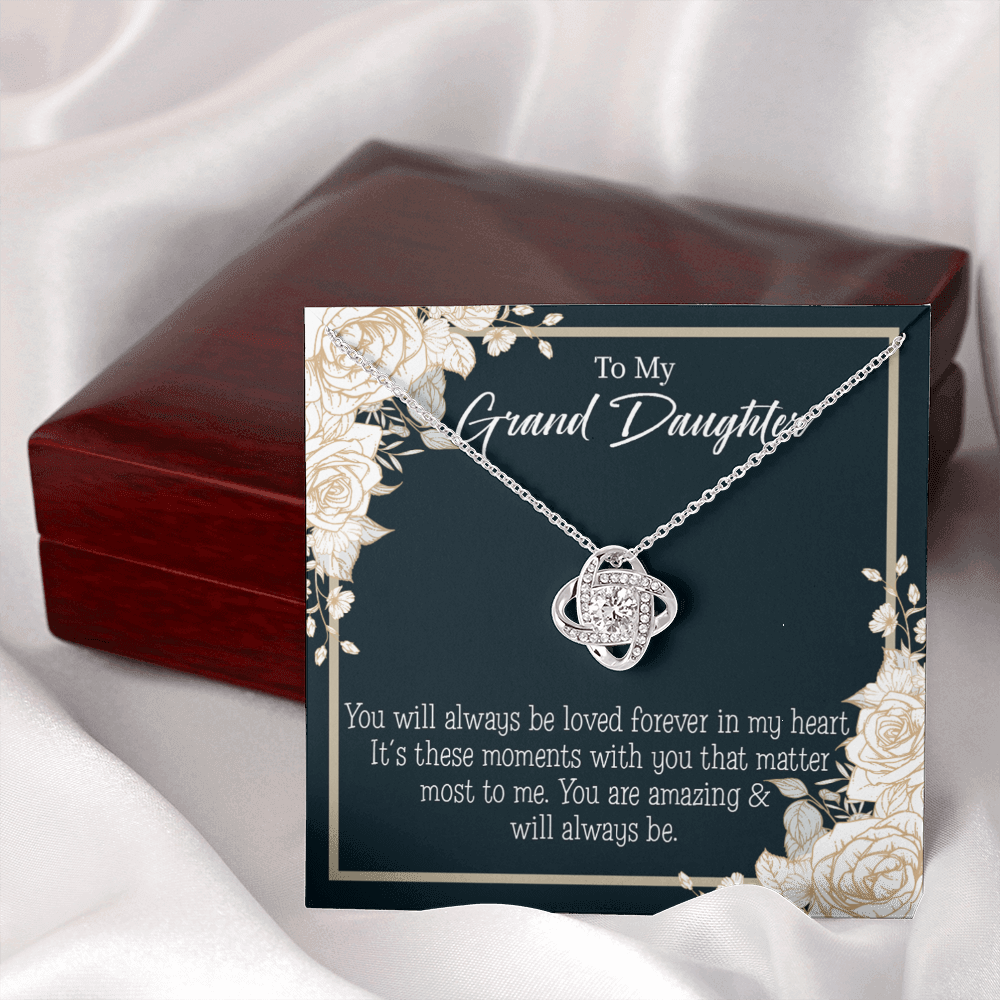 To My Granddaughter You are Amazing Infinity Knot Necklace Message Card-Express Your Love Gifts
