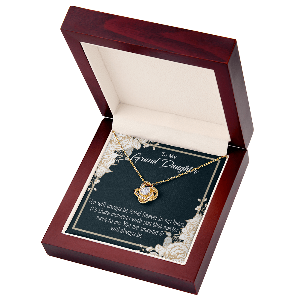 To My Granddaughter You are Amazing Infinity Knot Necklace Message Card-Express Your Love Gifts