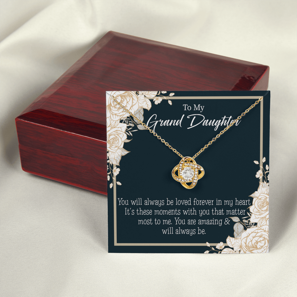 To My Granddaughter You are Amazing Infinity Knot Necklace Message Card-Express Your Love Gifts