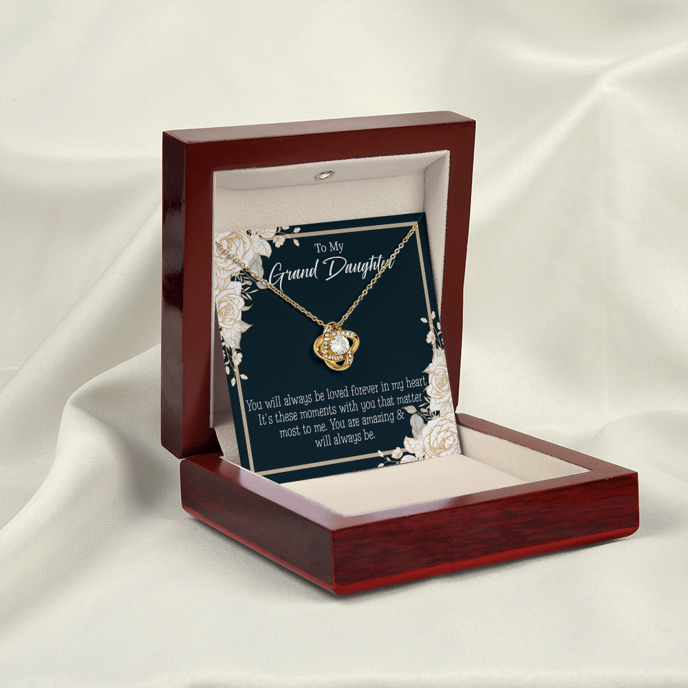 To My Granddaughter You are Amazing Infinity Knot Necklace Message Card-Express Your Love Gifts