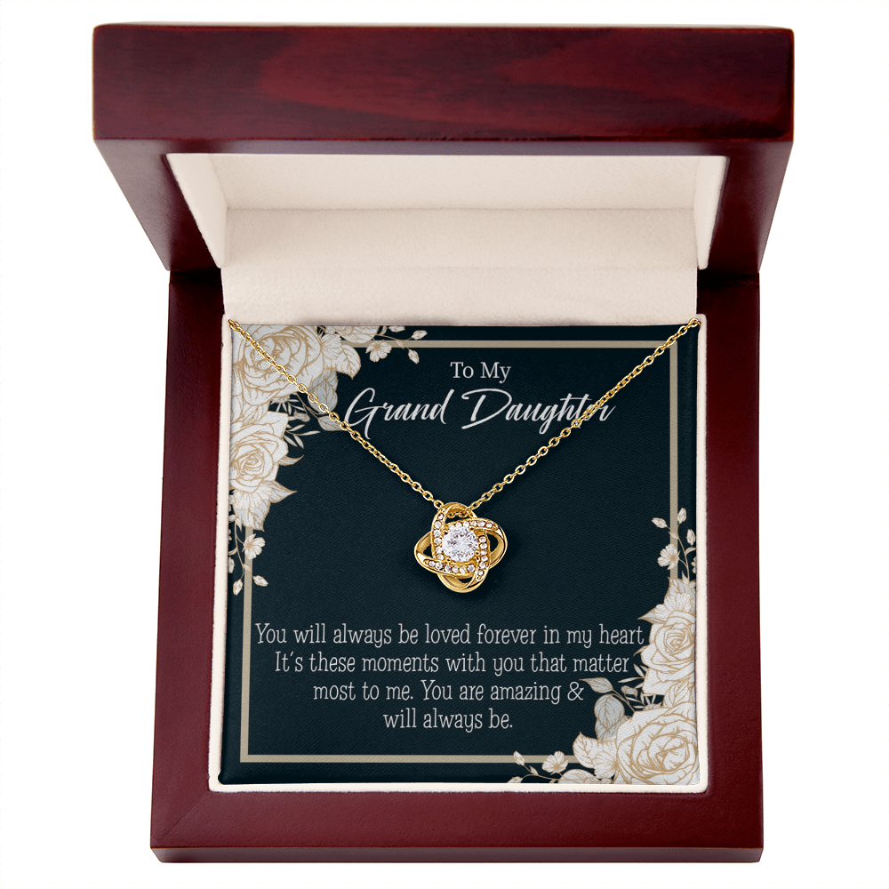 To My Granddaughter You are Amazing Infinity Knot Necklace Message Card-Express Your Love Gifts