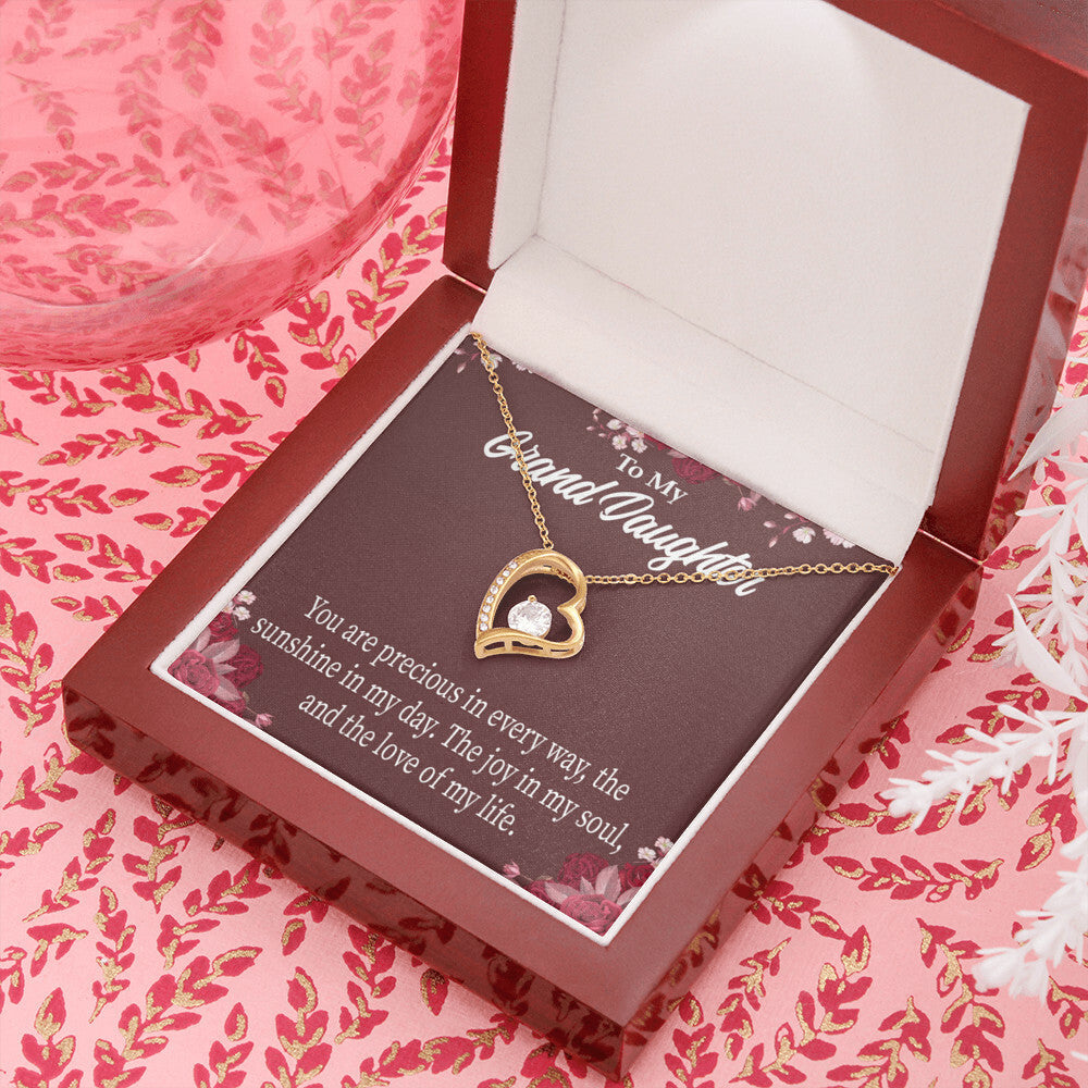 To My Granddaughter You Are Precious Forever Necklace w Message Card-Express Your Love Gifts
