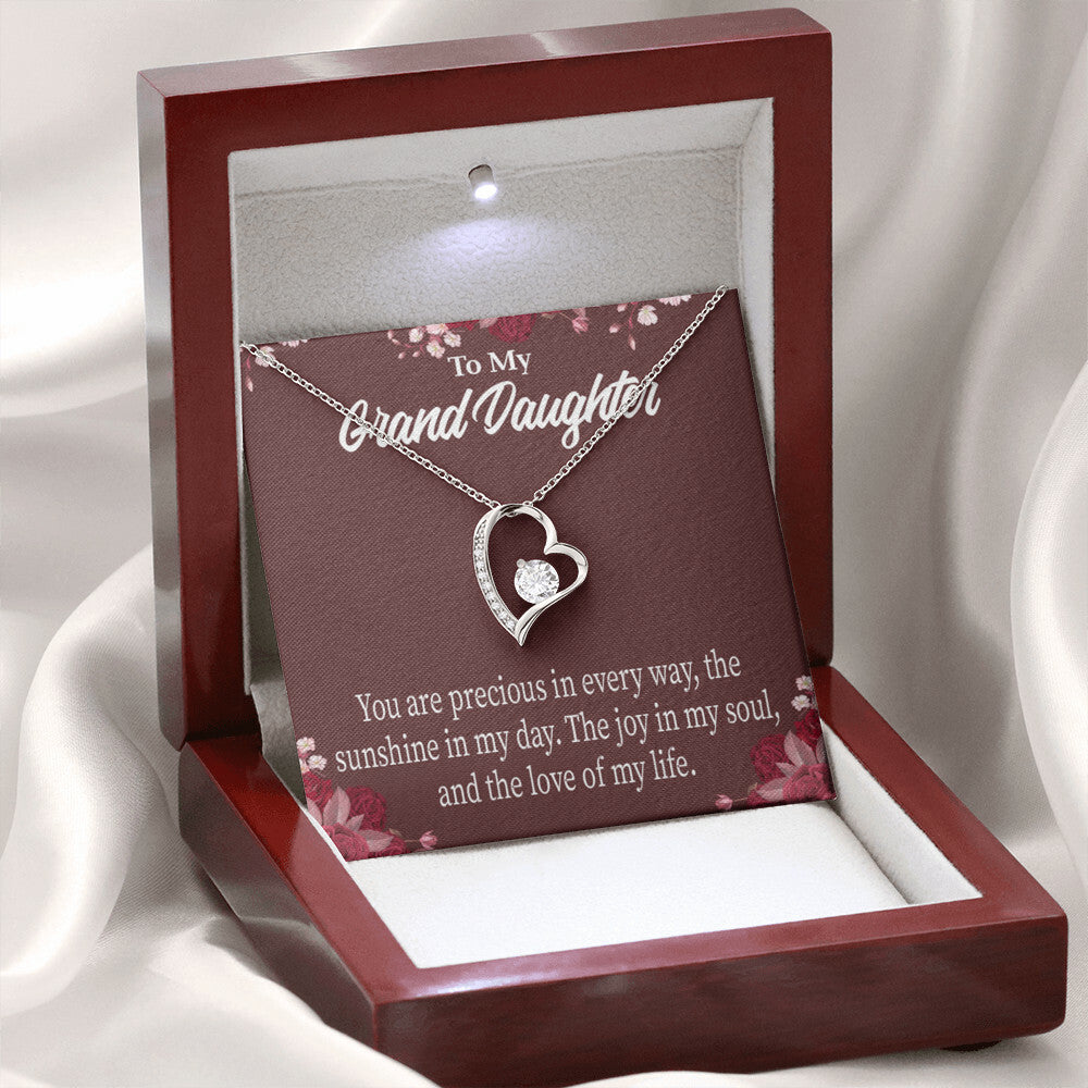 To My Granddaughter You Are Precious Forever Necklace w Message Card-Express Your Love Gifts