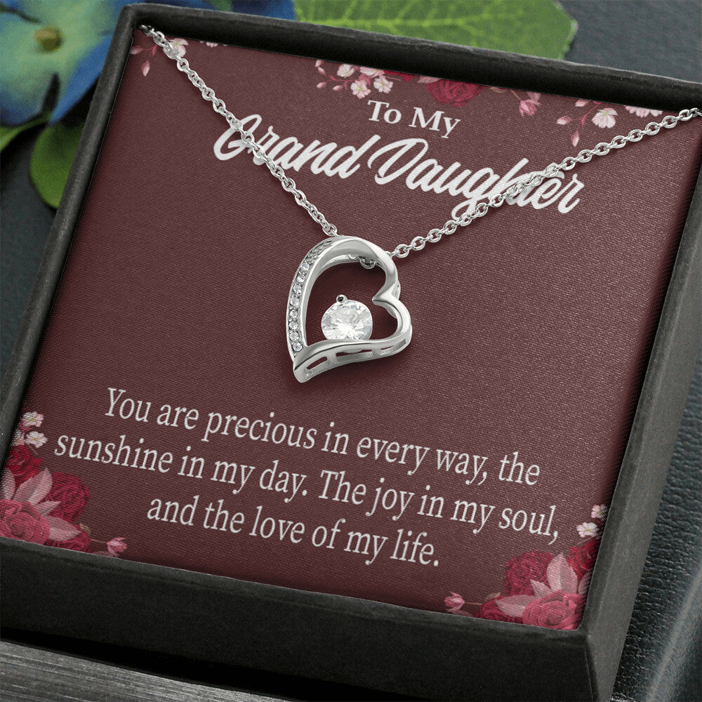 To My Granddaughter You Are Precious Forever Necklace w Message Card-Express Your Love Gifts