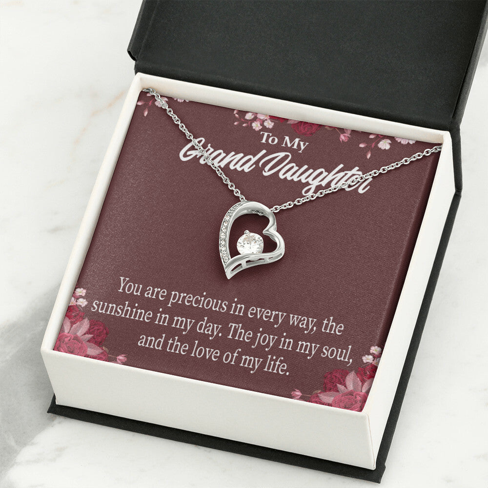 To My Granddaughter You Are Precious Forever Necklace w Message Card-Express Your Love Gifts