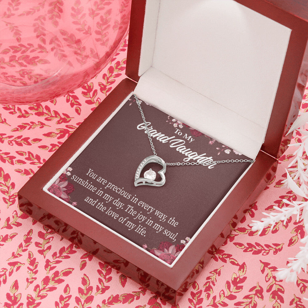 To My Granddaughter You Are Precious Forever Necklace w Message Card-Express Your Love Gifts