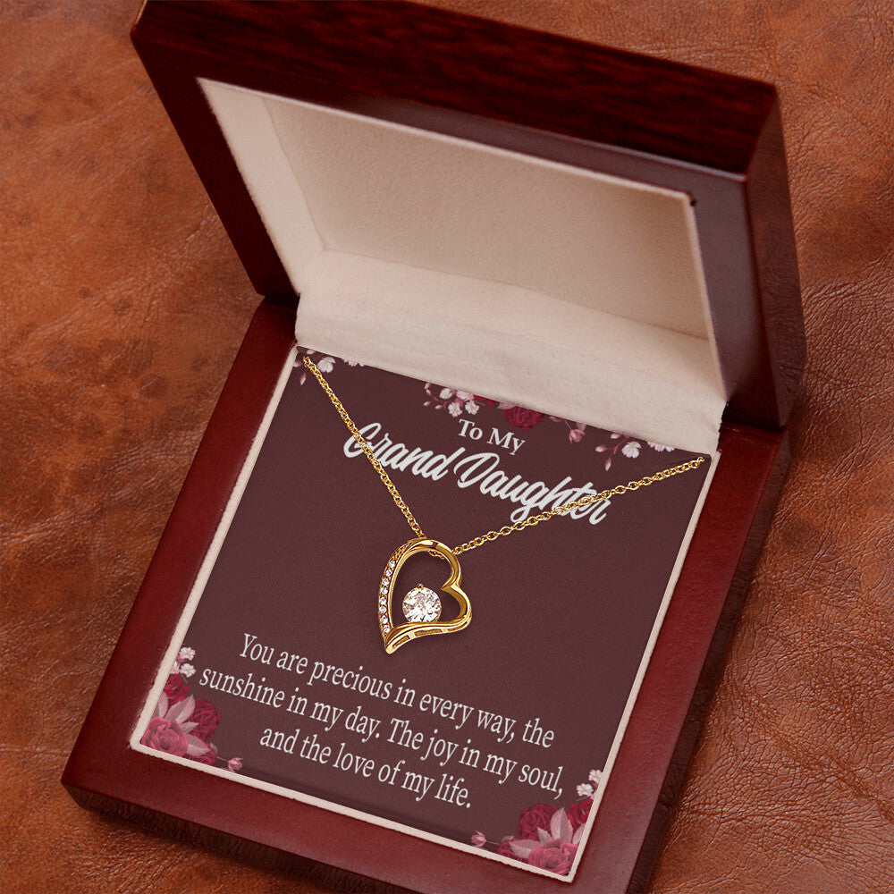 To My Granddaughter You Are Precious Forever Necklace w Message Card-Express Your Love Gifts